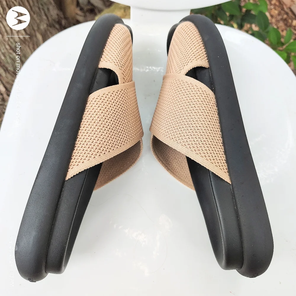 ANEW ANOTHERSOLE SZ 41 9 1/2 TAULE MARSHMELLOW SANDALS SLIDES NWOB - Picture 13 of 14